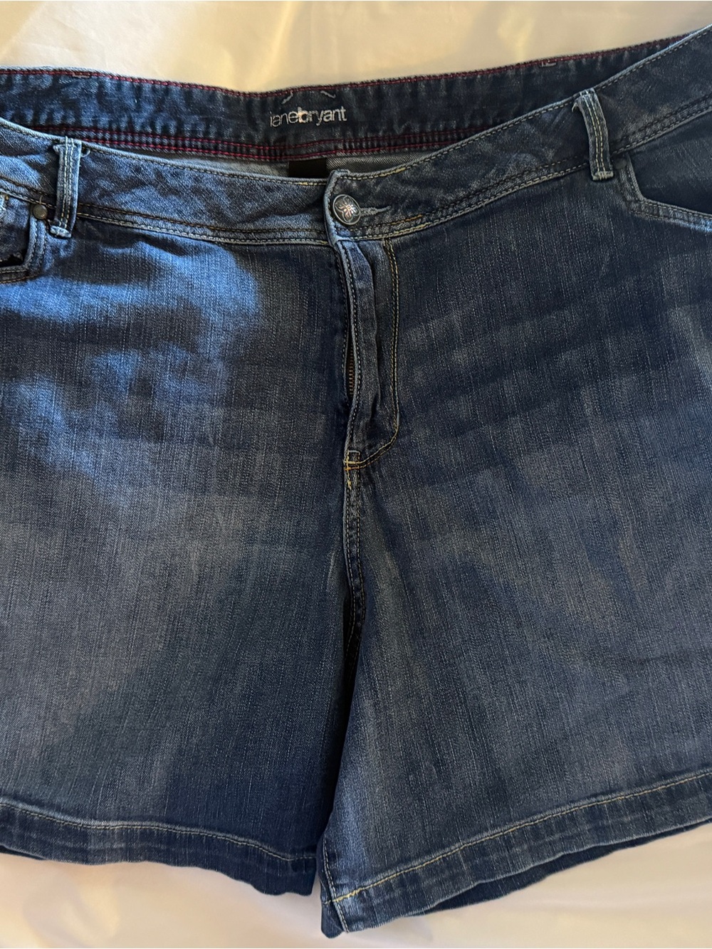 (L)Lane Bryant Dark Blue Denim Jean Shorts. Size 28